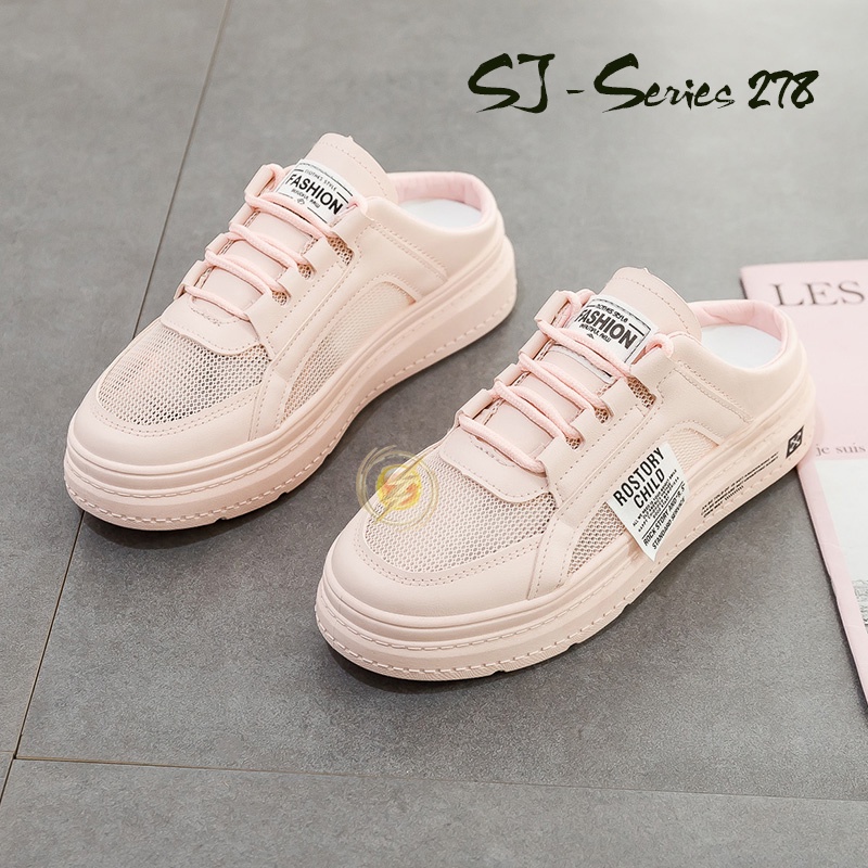 [NOOS] Sepatu Sneakers Wanita / Slip On Sneakers Wanita Tali Trendy Casual Hangout Cantik Cute - 278