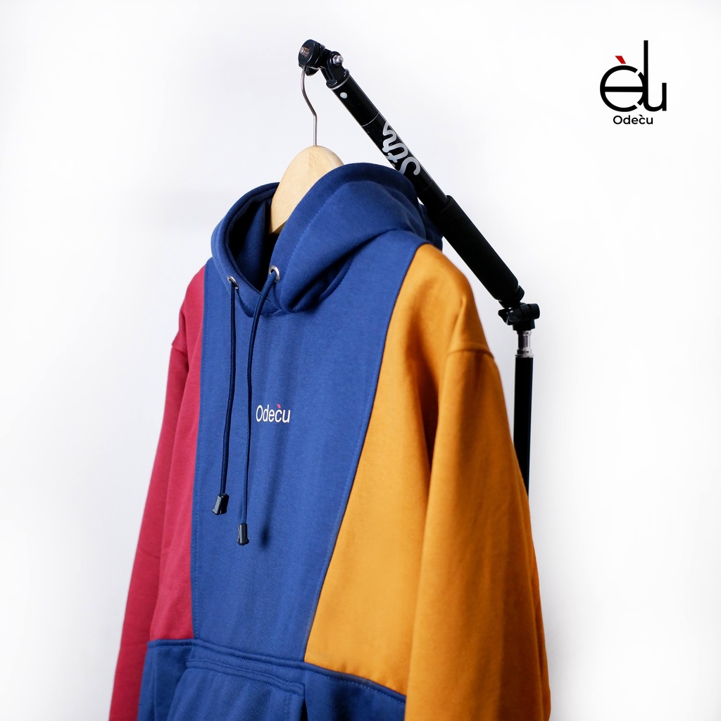 ODECU PREMIUM HOODIE MIX COLOR NMD NAVY MAROON DARK MUSTARD SWEATER OVERSIZE WANITA PRIA