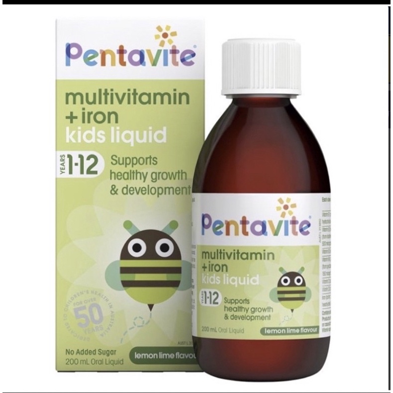 Pentavite Multivitamin + Iron Kids Liquid