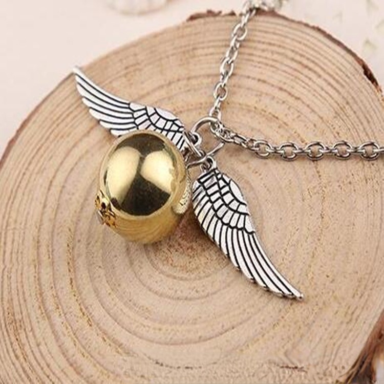 Kalung Rantai Liontin Tongkat Sihir Harry Potter Death Sacred Warna Emas Untuk Wanita