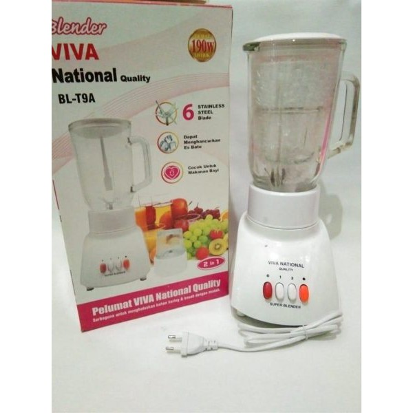 BLENDER TRISONIC 3 IN 1 MX - T2GN PUTIH BLENNDER JUICE JAR KACA 2 In 1 LOW WATT GRINDER 3 MATA PISAU JUICER GELAS KACA BUAT BUMBU DAPUR DAN JUS BUAH BLANDER TRISONIK