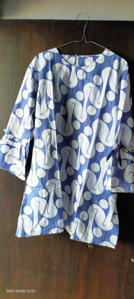 Blus Sheena Terompet Atasan Modern Batik Muslim Etnik Super Duper cantik Buat Ngantor Seragam Pergi