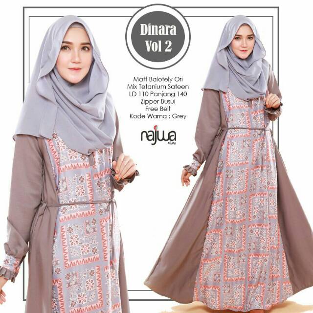 Gamis Dinara Dress (grey)