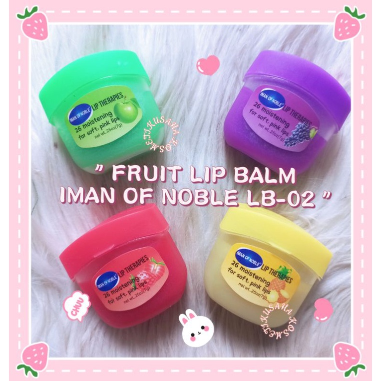 PROMO ECER!! LIP BALM FRUIT IMAN OF NOBLE LIP THERAPIES FRUIT LB-02 LIP BALM FRUIT