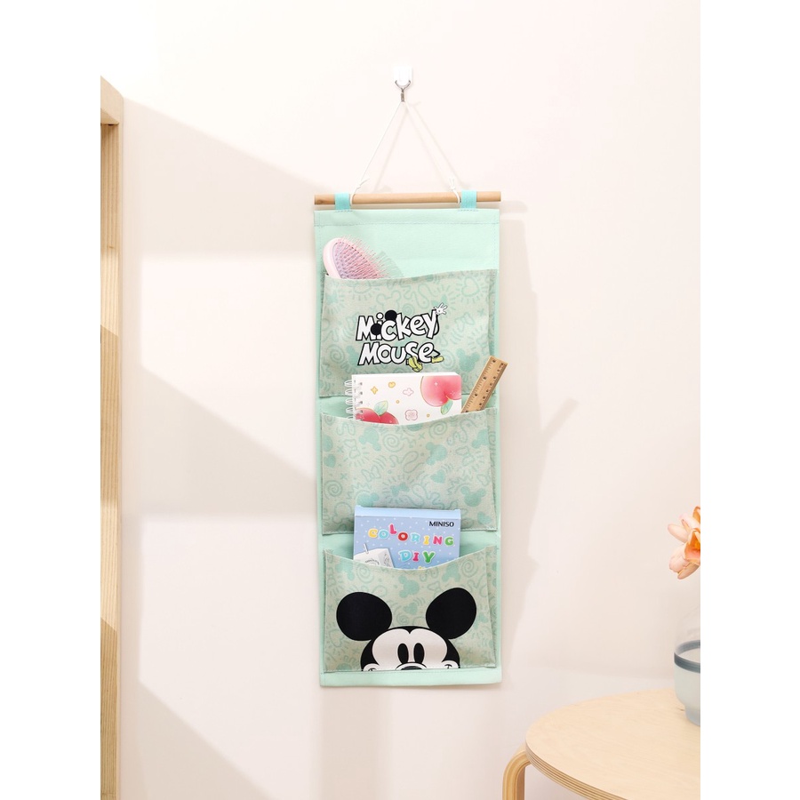 MINISO Koleksi Mickey Mouse 2.0 Tas Gantung Tiga Kisi Tas Penyimpanan - Mickey Mouse