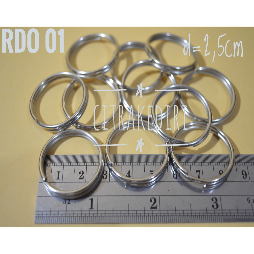 Ring Gantungan Kunci / Ring double 2,5 cm ( 12 biji )