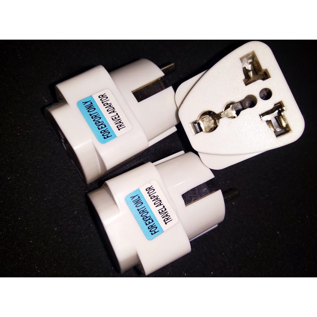 TRAVEL ADAPTOR STEKER COLOKAN KAKI 3 / UNIVERSAL COLOKAN LISTRIK 3 LUBANG