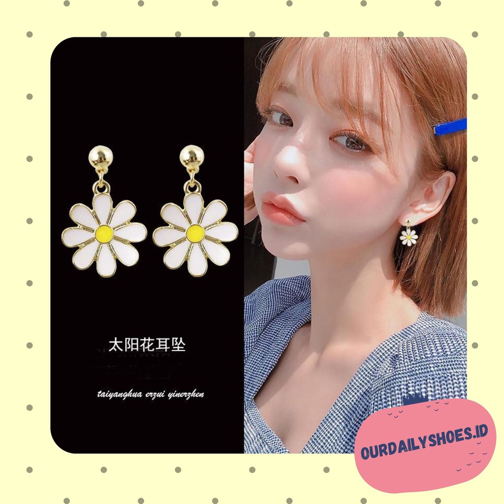 ★ODS★ FA74 Anting korea bunga daisy cantik aksesoris wanita korean style trendy stylish