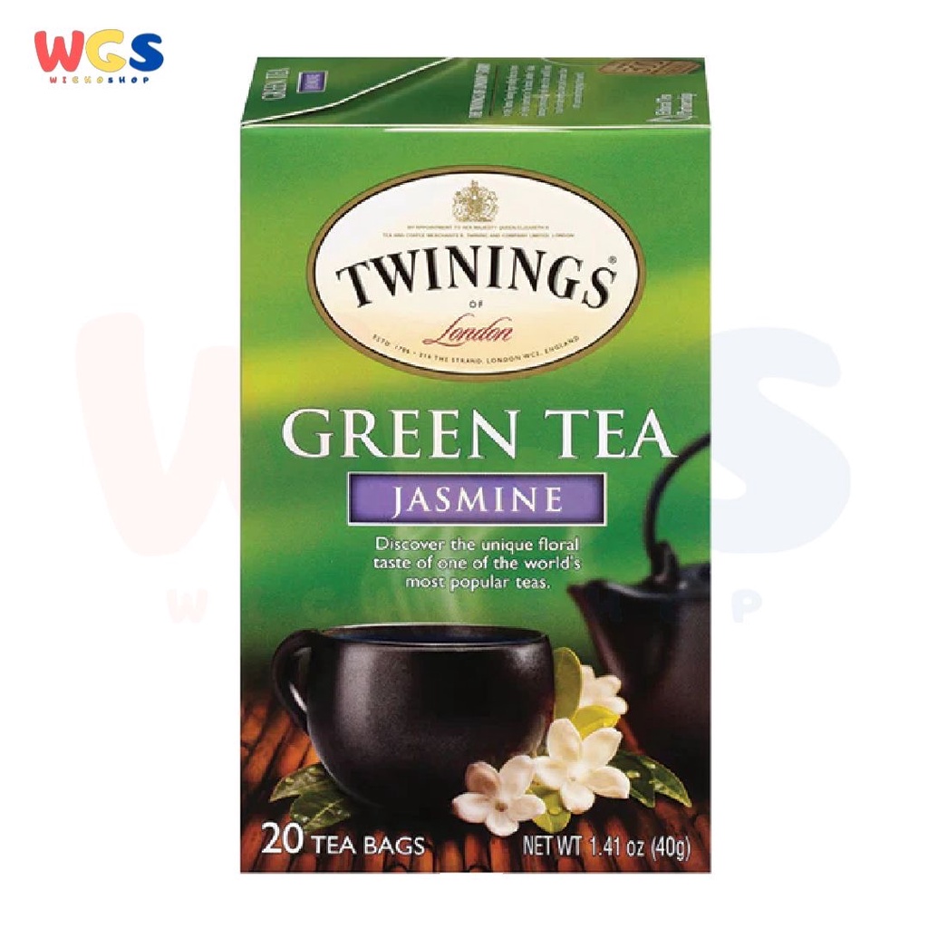 Twinings of London Green Tea Jasmine Unique Floral Taste 25s x 2g