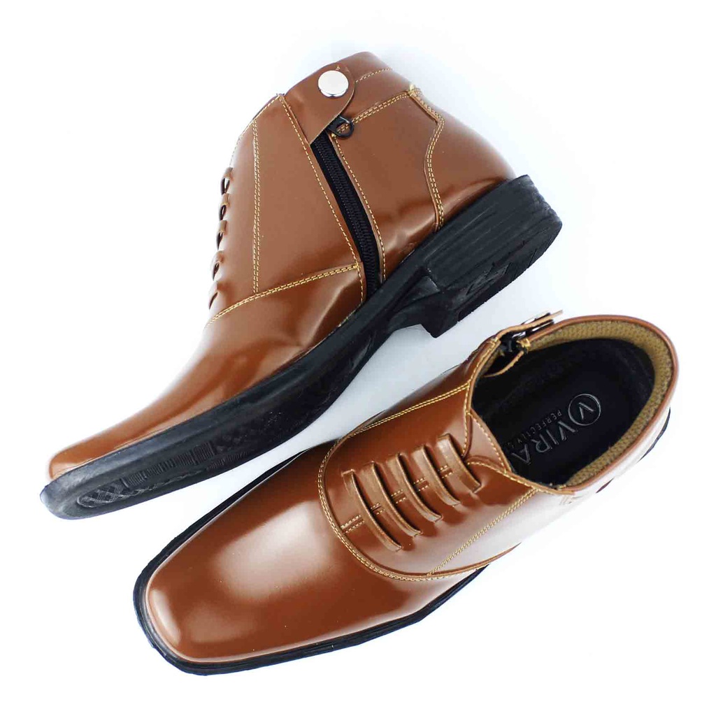 Sepatu PDH Pria Casual Pantofel Boots Resleting SL 02 TAN