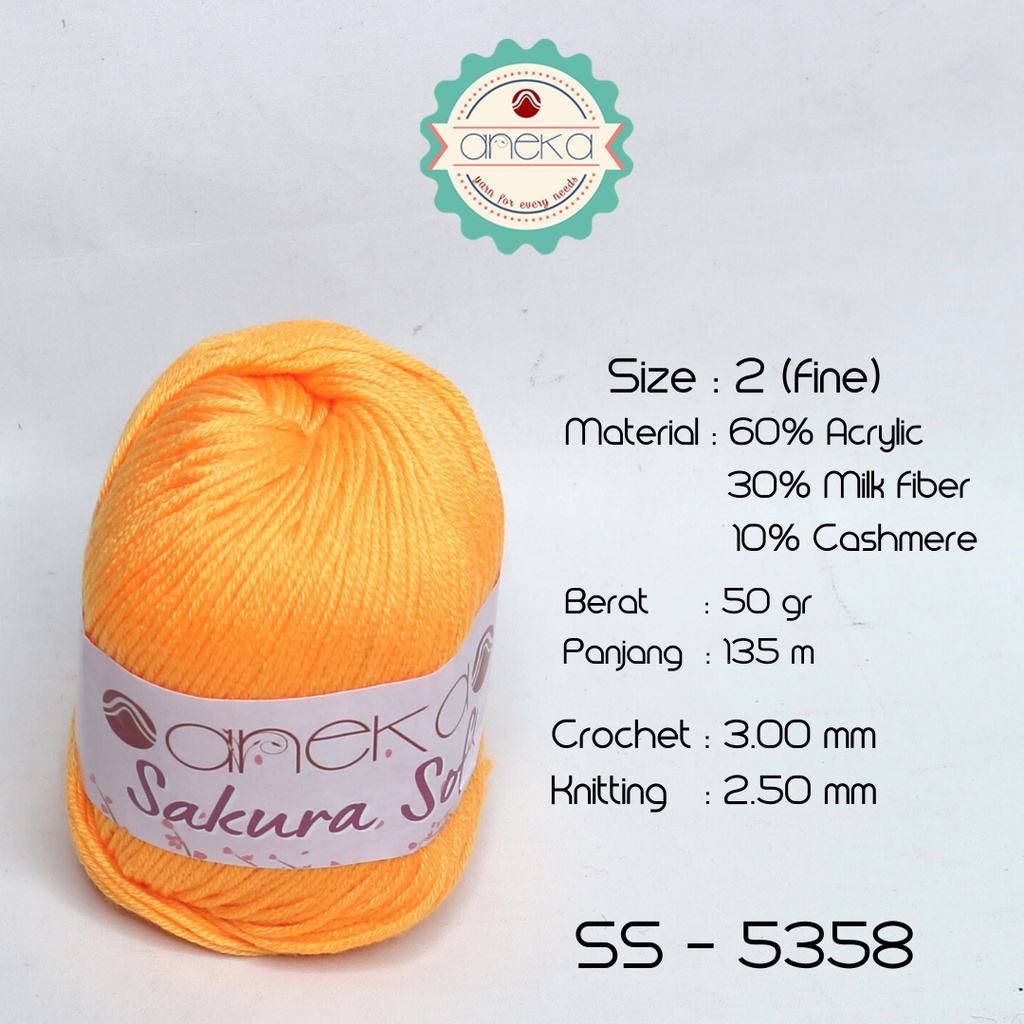 Benang Rajut Sakura Soft / Silk Cotton Milk Cotton Yarn - 5358