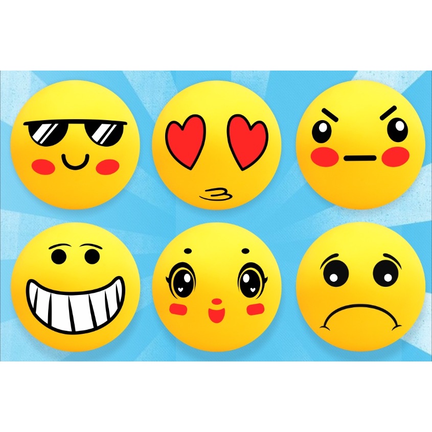 SH 301 - Mainan Bayi Encit Cit Bola Emoticon isi 6pc SH301