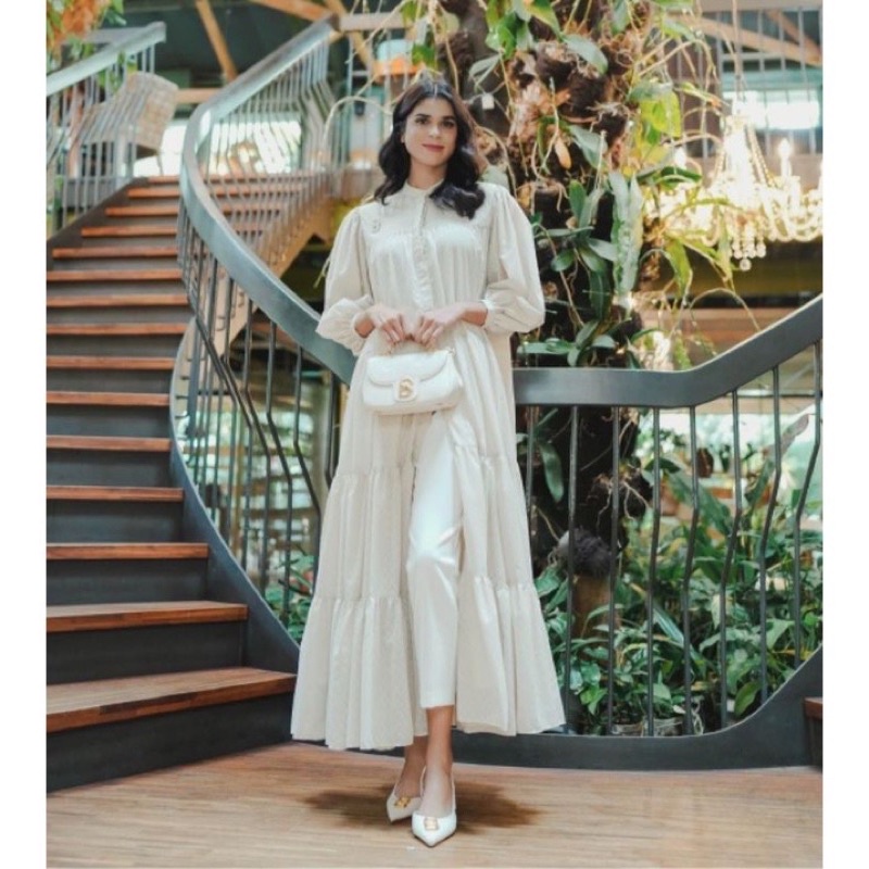 Tapis Tiered Maxi Dress M Benang Jarum