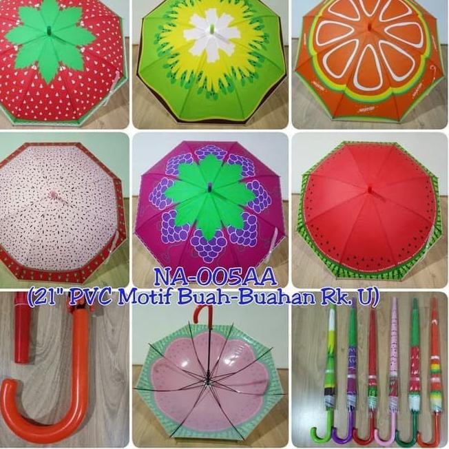 ♂ Payung Tongkat Motif Buah / Payung Motif Buah / Payung Buah / Umbrella ♣