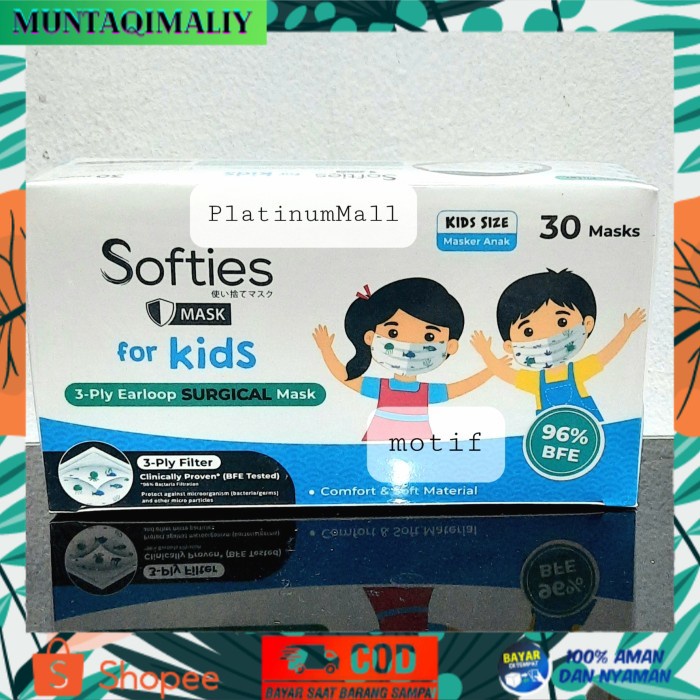 [TERBARU] Masker softies hijab surgical /softies daily / softies surgical isi 30 - SURGICAL KIDS