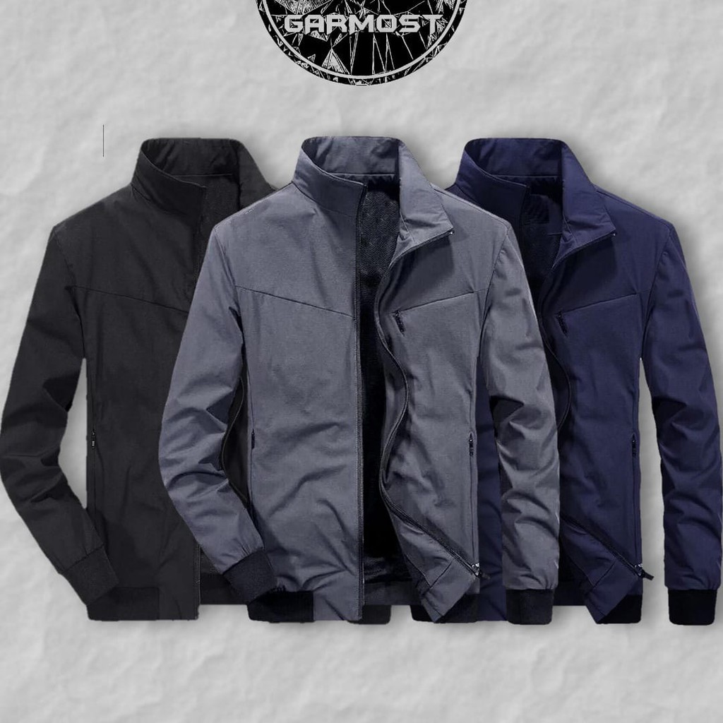 Jaket BB Polos Pria Terbaru Soft Polyester