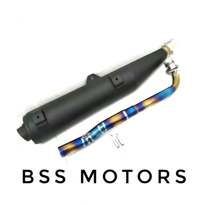 Knalpot Tsukigi Jupiter -Vega R-Vega Zr-Jupiter ZNew Leher Pelangi blue