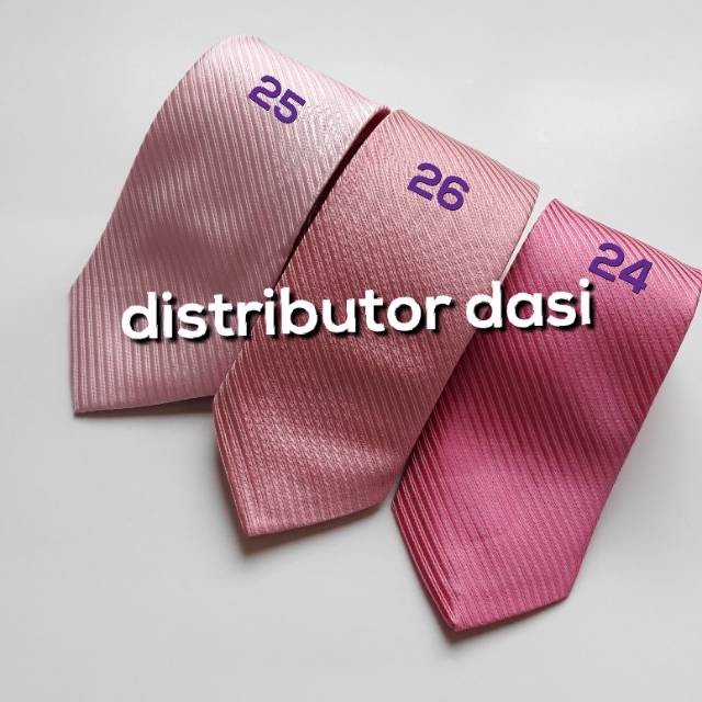 Dasi pria motif salur pink muda tua 3 inch atau 7-8 cm polyester premium