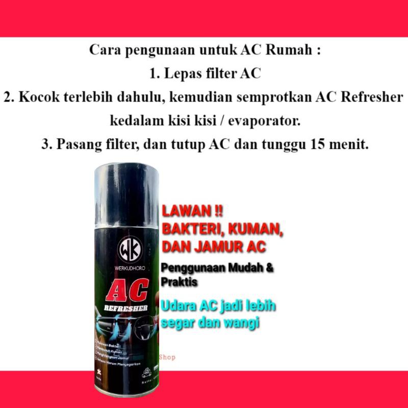 Pembersih AC mobil spray/anti bakteri/anti virus/Refresher WK  Mobil  Pengharum Ac  rumah/mobil