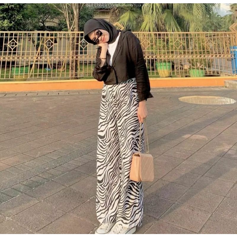 celana kulot zebra rayon bali