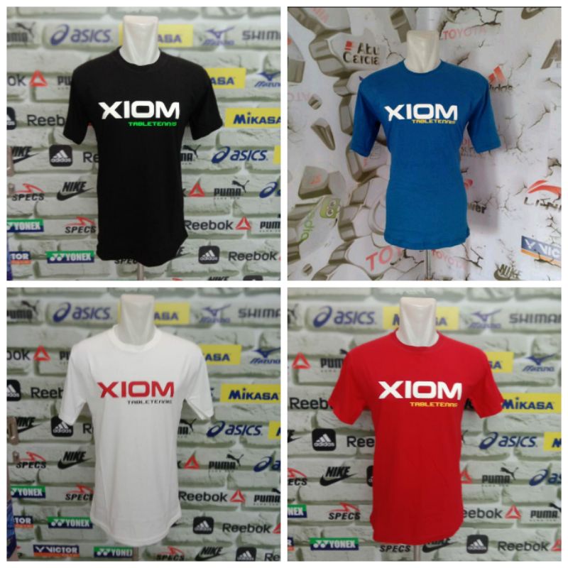 baju tenis meja xiom bahan katun kaos tenis lapangan