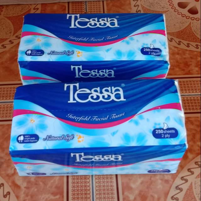 Jual Tissue tessa 250 sheet 2ply / tisu facial tessa / tisue tessa ...