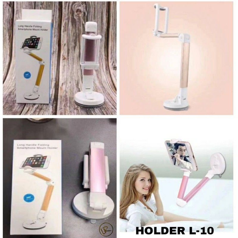 Holder Handphone Perekat L10 / Holder Meja Mobil Car Holder Dinding 3 IN 1 Multifungsi Serbaguna