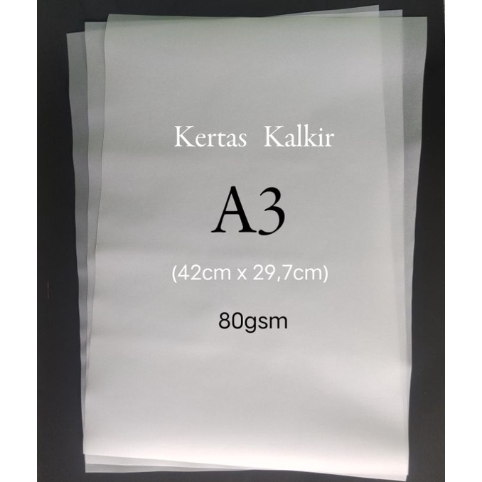 

Kertas Kalkir / Kertas transparan A4,F4,A3 80gsm