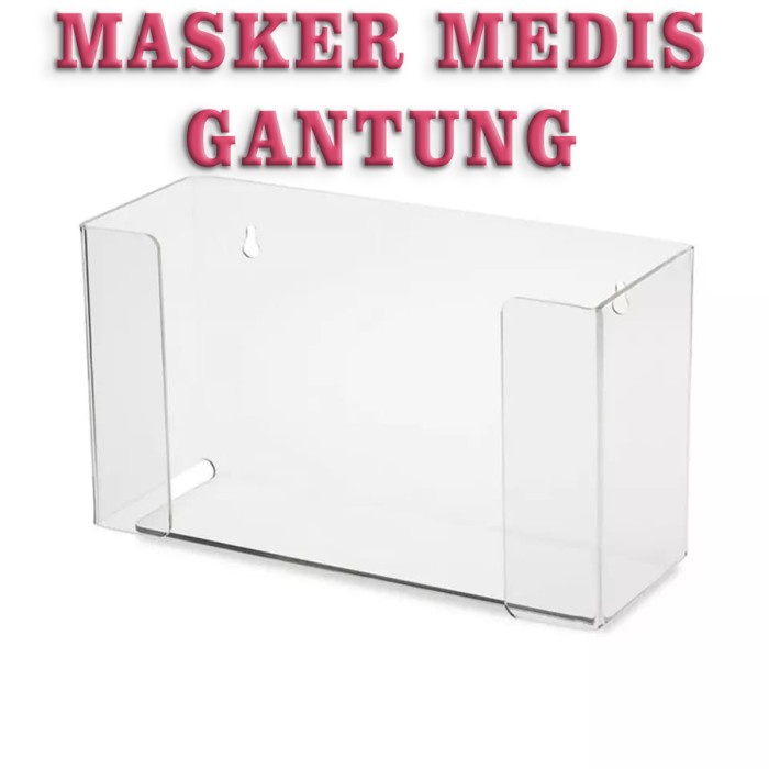 Tempat Penyimpanan Masker Medis Gantung Akrilik KF94 Mask Acrylic AK23