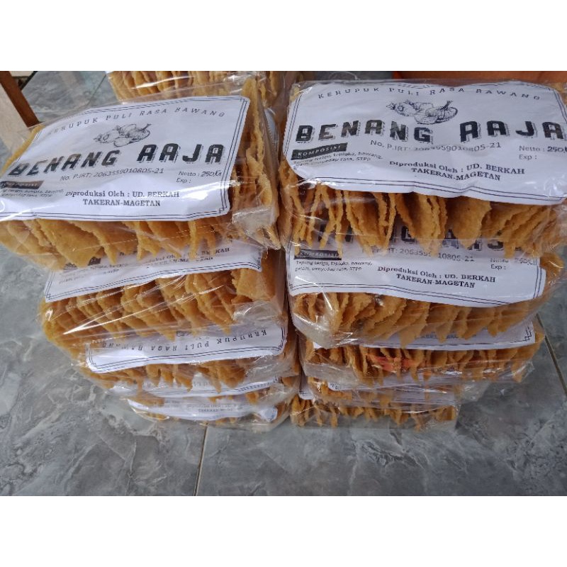 

krupuk puli rasa bawang