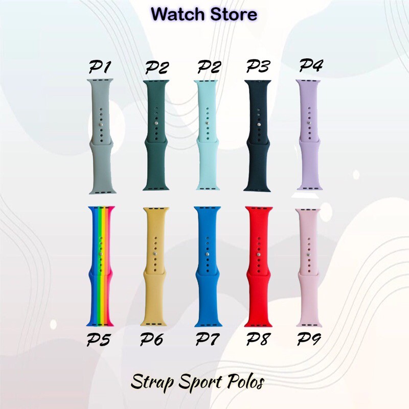 STRAP POLOS RUBBER IWATCH SMARTWATCH ORIGINAL 44mm 42mm 40mm 38mm