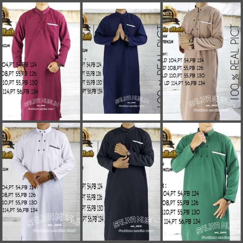 Baju muslim gamis Arab baju gamis muslim pria