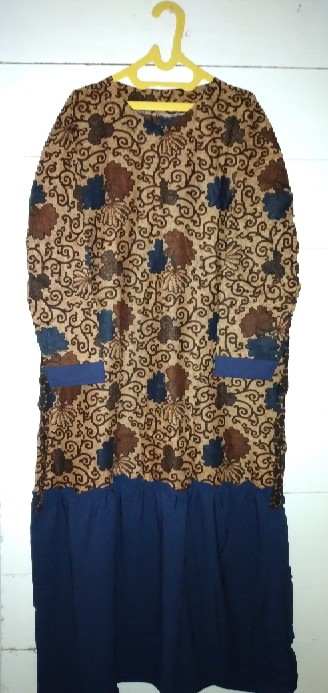 Gamis Meisya Rempel Lurus Batik Halus Kekinian