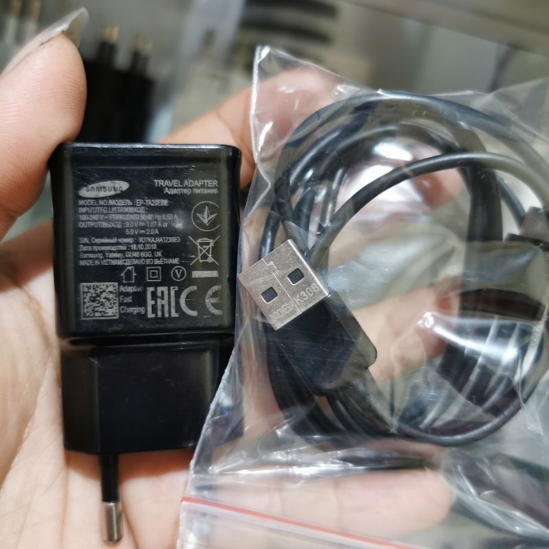 Charger Samsung Bekas S9 S8 Original Copotan Bawaan Hp asli 100%