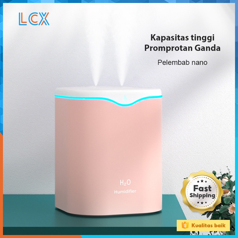 LCX Dual Mist Humidifier Purifier Diffuser Portable Pelembab dan Penjernih Udara VS-1833