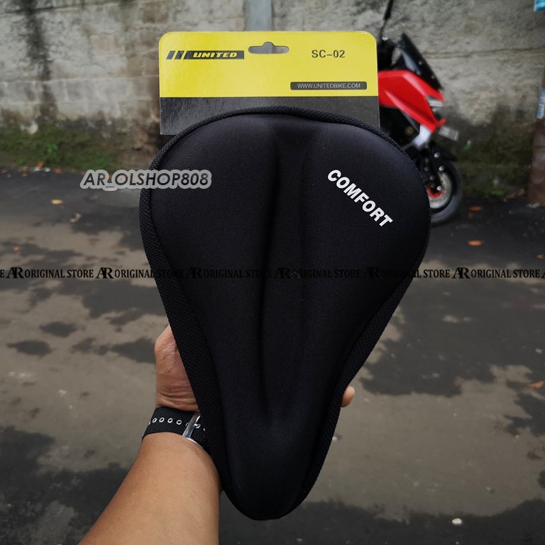 ORIGINAL COVER SADEL GEL UNITED Comfort SC-02 SARUNG Jok Sepeda COVER SADEL SELI SADEL ROADBIKE BMX
