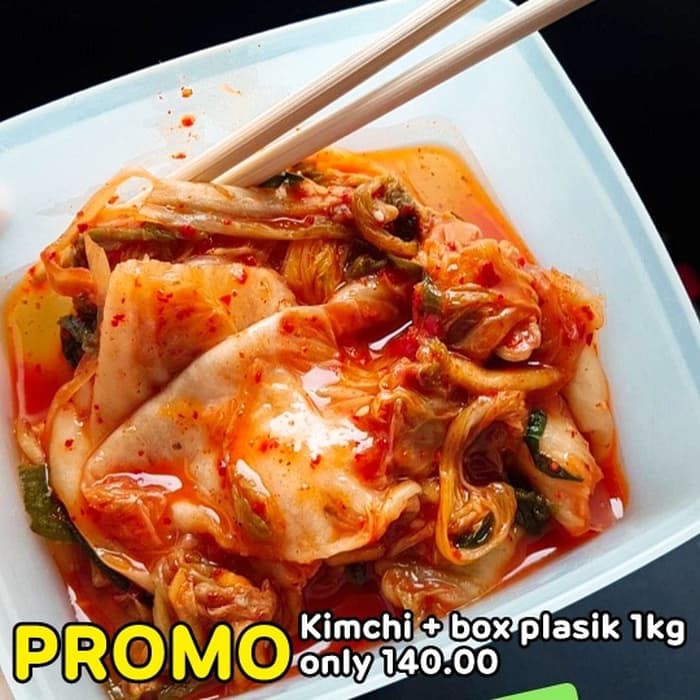 

PROMO Fresh Kimchi Korea + box plastik 1kg (bs pilih varian) Halal - lobak diabetes