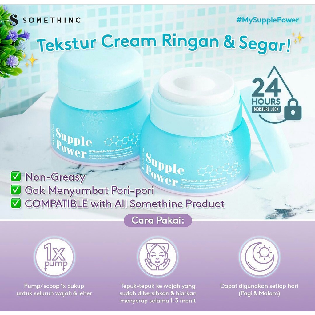 SOMETHINC Supple Power Hyaluronic9 + Onsen Moisture Bomb Gel