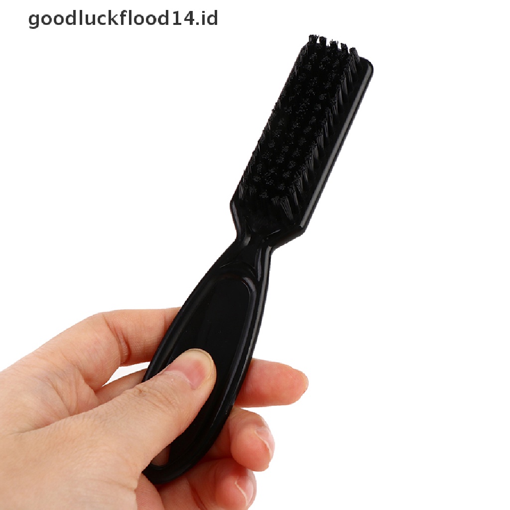 [OOID] Comb Scissor Cleaning Brush Barber Shop Skin Fade Vintage Oil Head Shape Carving ID