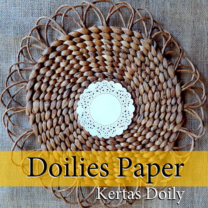 Doily Paper Kertas Doilies 4.5&quot; ( 11.5cm ) Warna isi 100 lembar Kertas Alas Renda / DragonPack