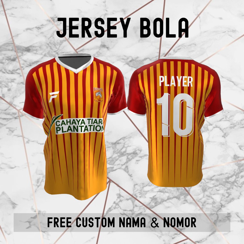 Jersey Pusamania Borneo FC Klub Bola Baju Kaos Custom Nama dan Nomor Punggung - 296