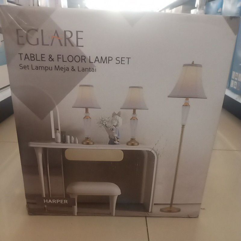 EGLARE Lampu Meja/Lantai/Hias/Tidur Set 3 pcs