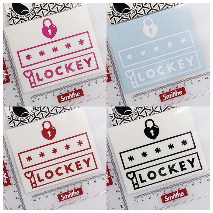 Stiker Lockey SECRET NUMBER Logo Cutting Sticker aksesoris Motor Mobil