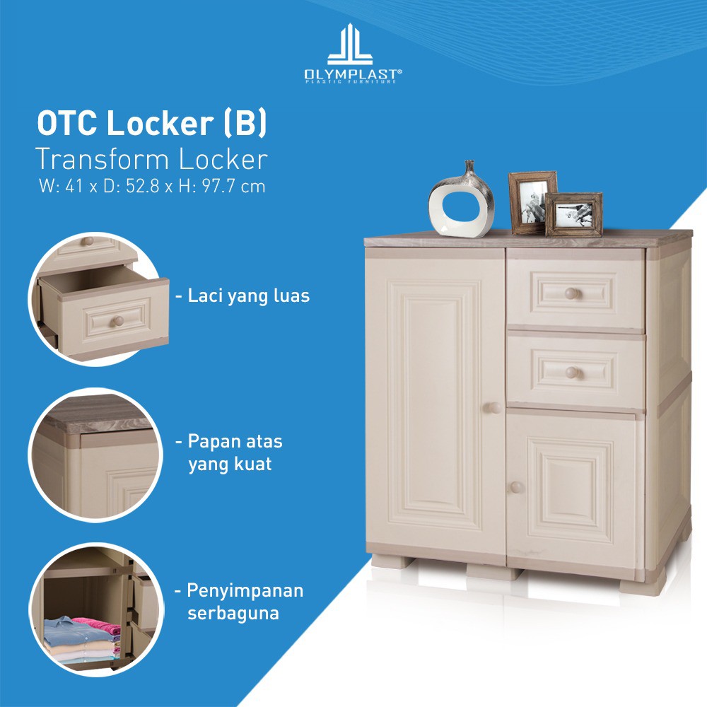 lemari plastik Olymplast  OTC LOCKER Shopee Indonesia 