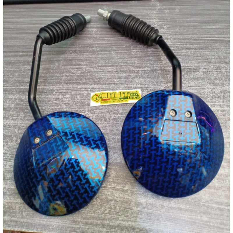 spion motor yamaha karbon biru spion bulat karbon yamaha