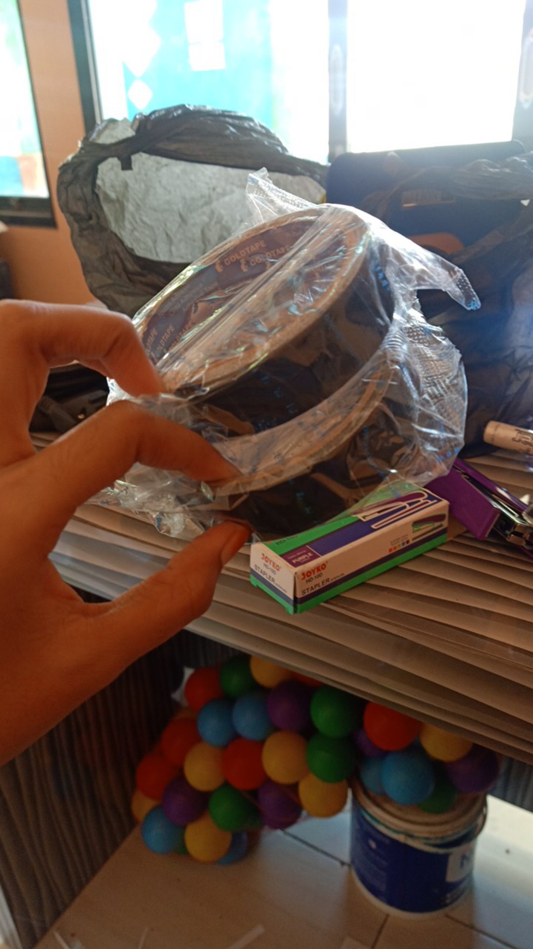 Lakban Kain Cloth Tape 1 Hitam Gold Tape