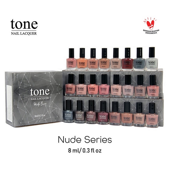 TONE nude series kutek kuteks cat pewarna kuku warna warni perawatan tangan menicure pedicure meni pedi manicure salon kecantikan halal bpom murah termurah original asli ori