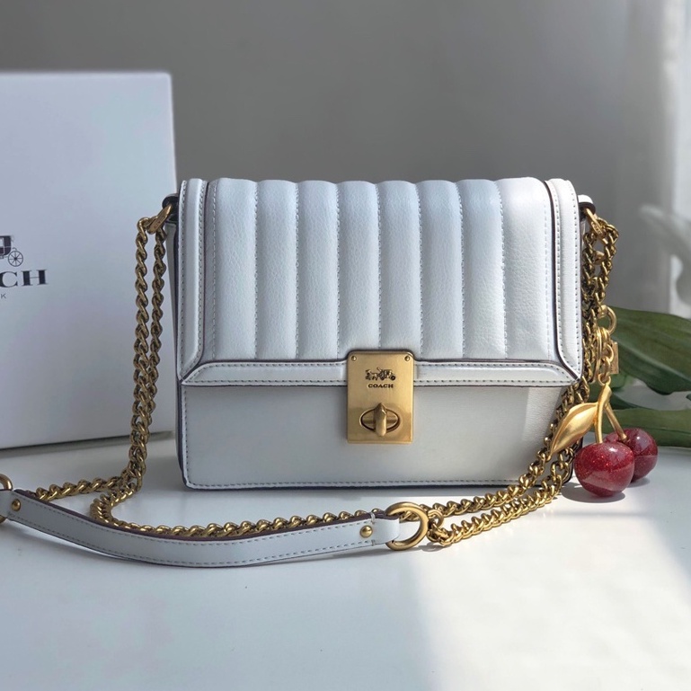 COACH 89066 Baru fashion wanita tas kulit/rantai messenger bag/tas bahu