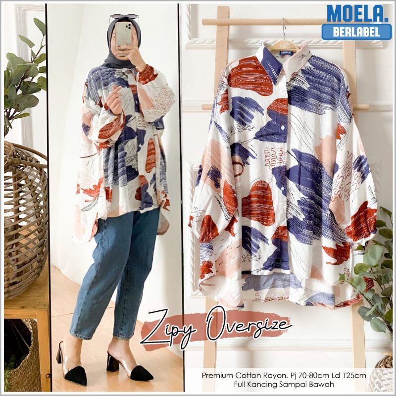 ZIPY OVERSIZE BLOUSE BY MOELA