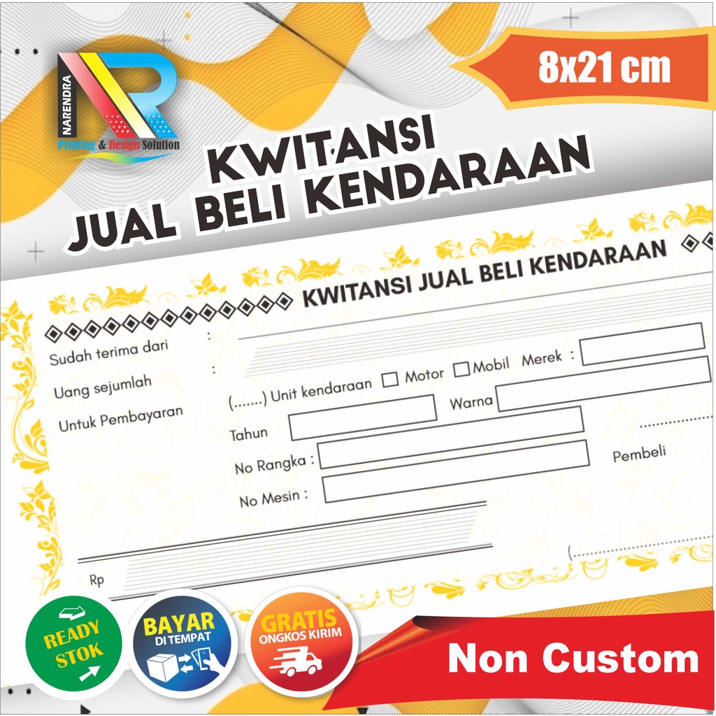 

Nota Jual Beli Mobil & Motor | Siap Pakai | Showroom | Diskon!